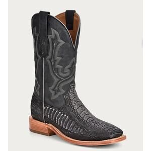 Corral Men's Embroidery Ostrich Leg Vamp Cowboy Boots Size 10.5 NWOB Square Toe